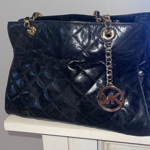 Michael Kors black quilted handbag